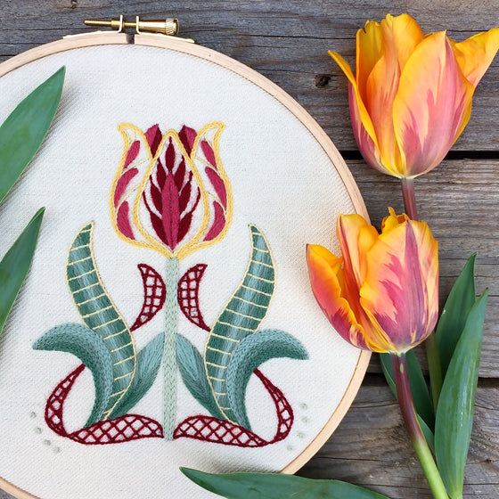 Crewel Embroidery Kit The Tulipa Collector