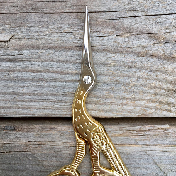 Milward Gold Stork Embroidery Scissors 3.5/9cm Sharp Point Crafts Threads 