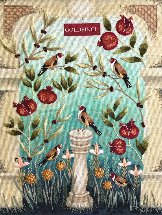 Goldfinch Fresco Embroidery Crewel Kit