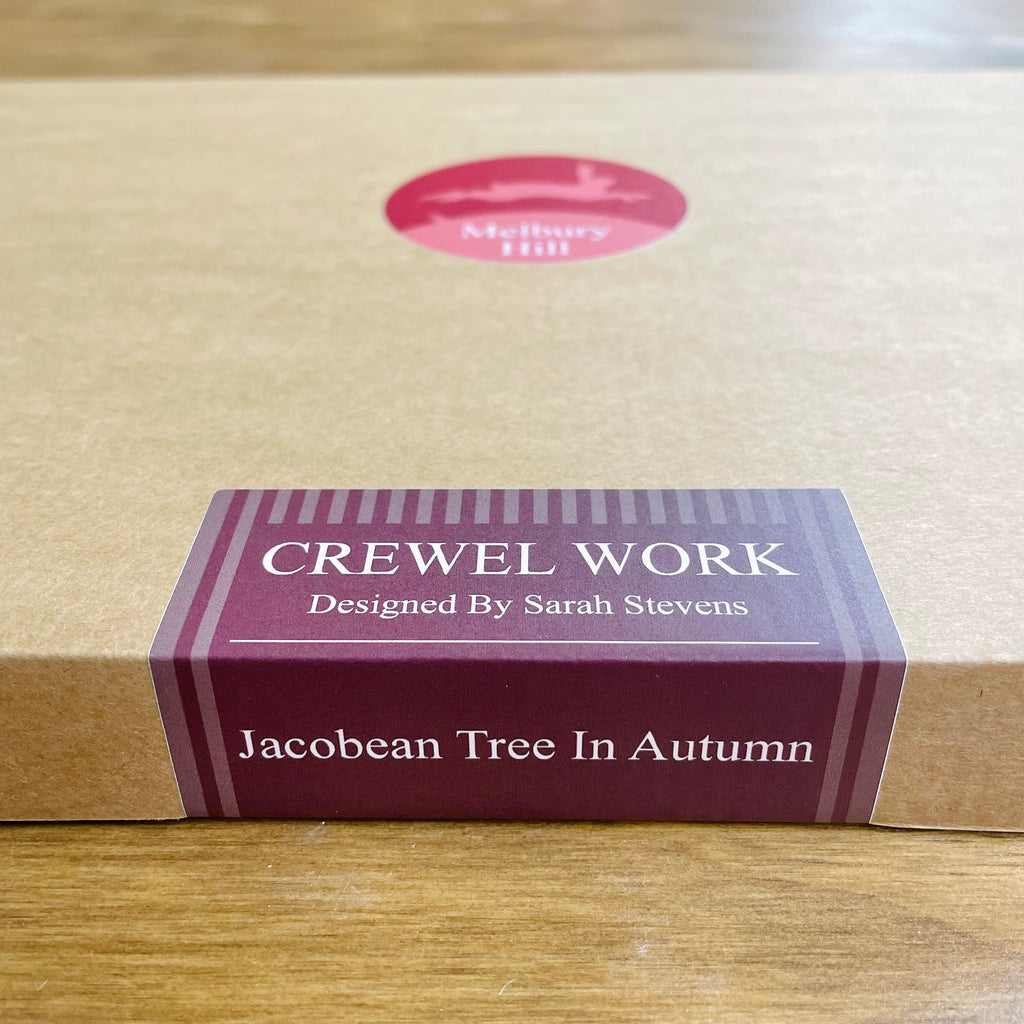 Crewel Work Embroidery Kit, Jacobean Tree In Autumn
