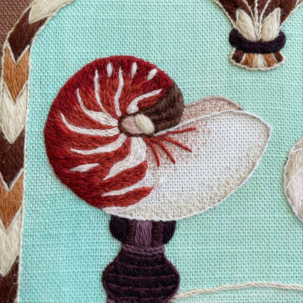 Crewel Work Embroidery Kit, The Curio Cabinet