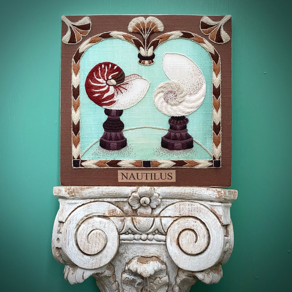 Crewel Work Embroidery Kit, The Curio Cabinet