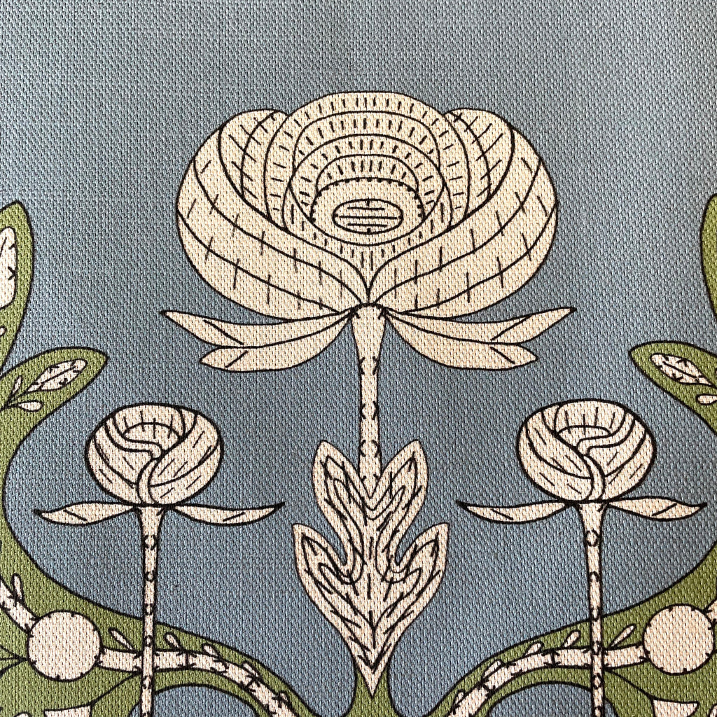 Printed background Linen 'The Arts & Craft Garden'