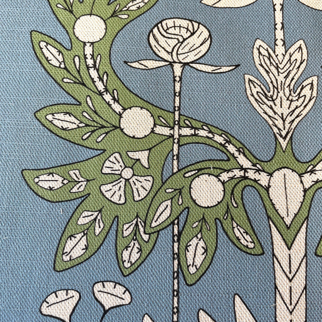 Printed background Linen 'The Arts & Craft Garden'