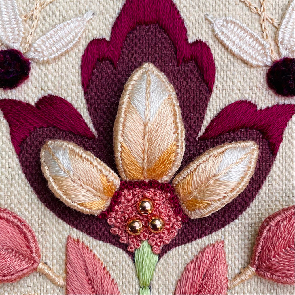 Stumpwork, Raised Embroidery Kit, Autumn Glow