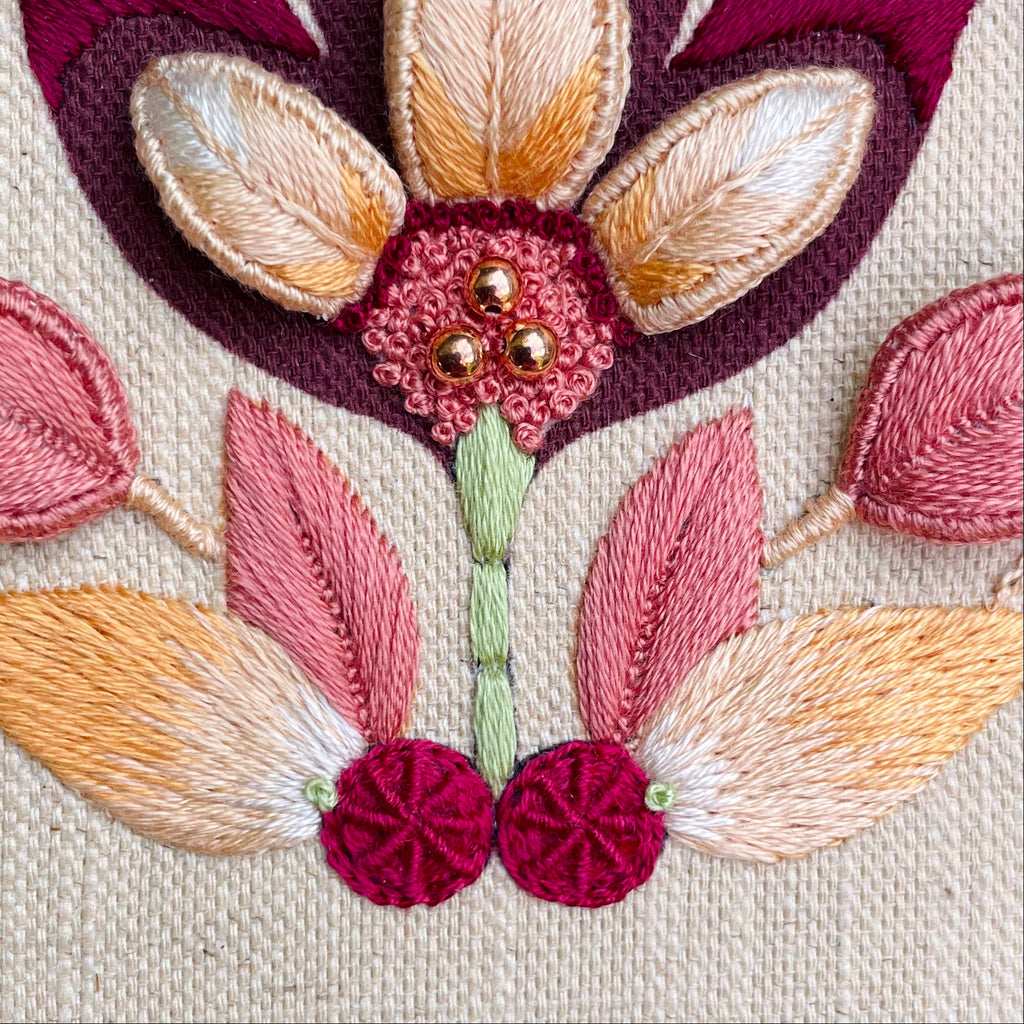 Stumpwork, Raised Embroidery Kit, Autumn Glow
