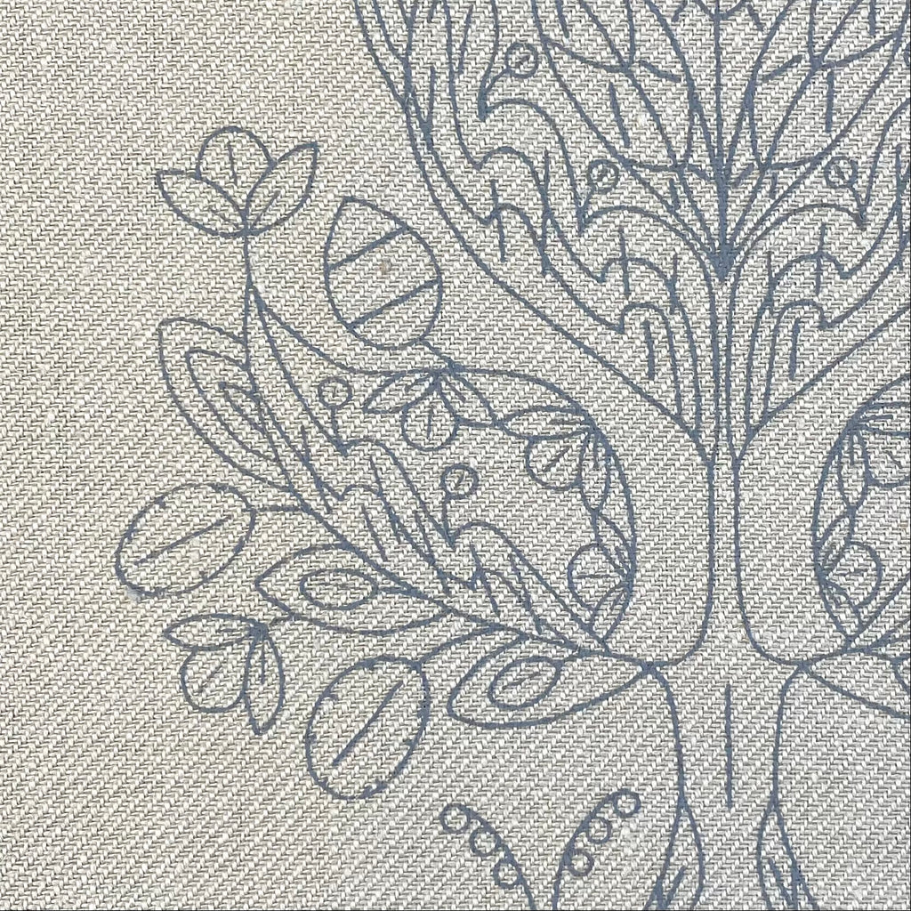 Printed Linen Twill Jacobean Tree in Autumn