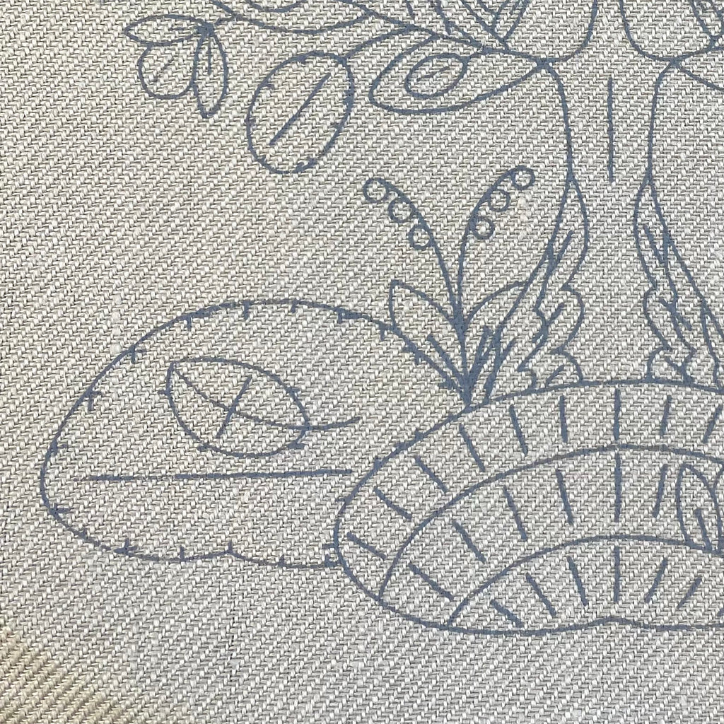 Printed Linen Twill Jacobean Tree in Autumn