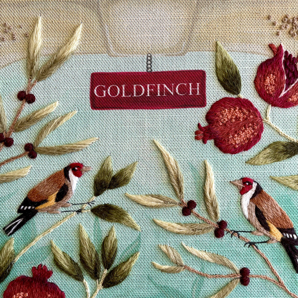 Goldfinch Fresco Embroidery Crewel Kit