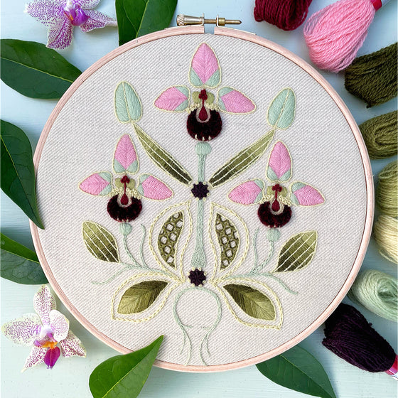 Crewel Work Embroidery Kit The Orchid Collector