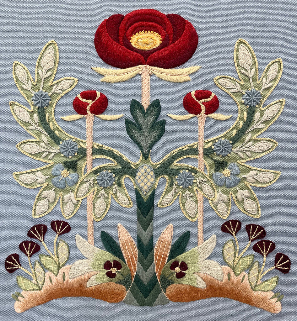 Crewel Work Embroidery Kit, 'The Arts & Craft Garden'
