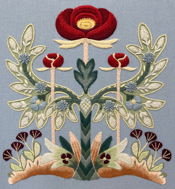 Crewel Work Embroidery Kit, 'The Arts & Craft Garden'