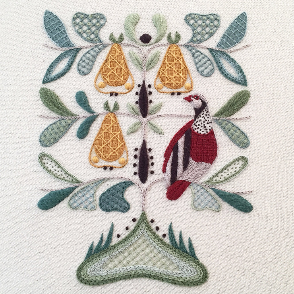 Crewel Embroidery Kit And A Partridge In A Pear Tree