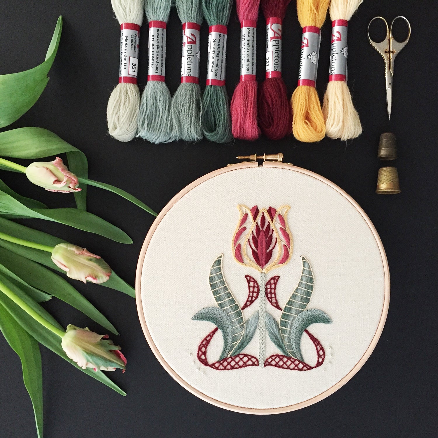 Crewel Embroidery Kit The Tulipa Collector - Melbury Hill