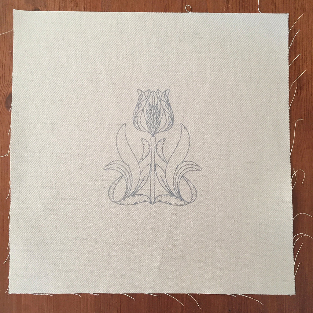 Printed Linen Twill, The Tulipa Collector