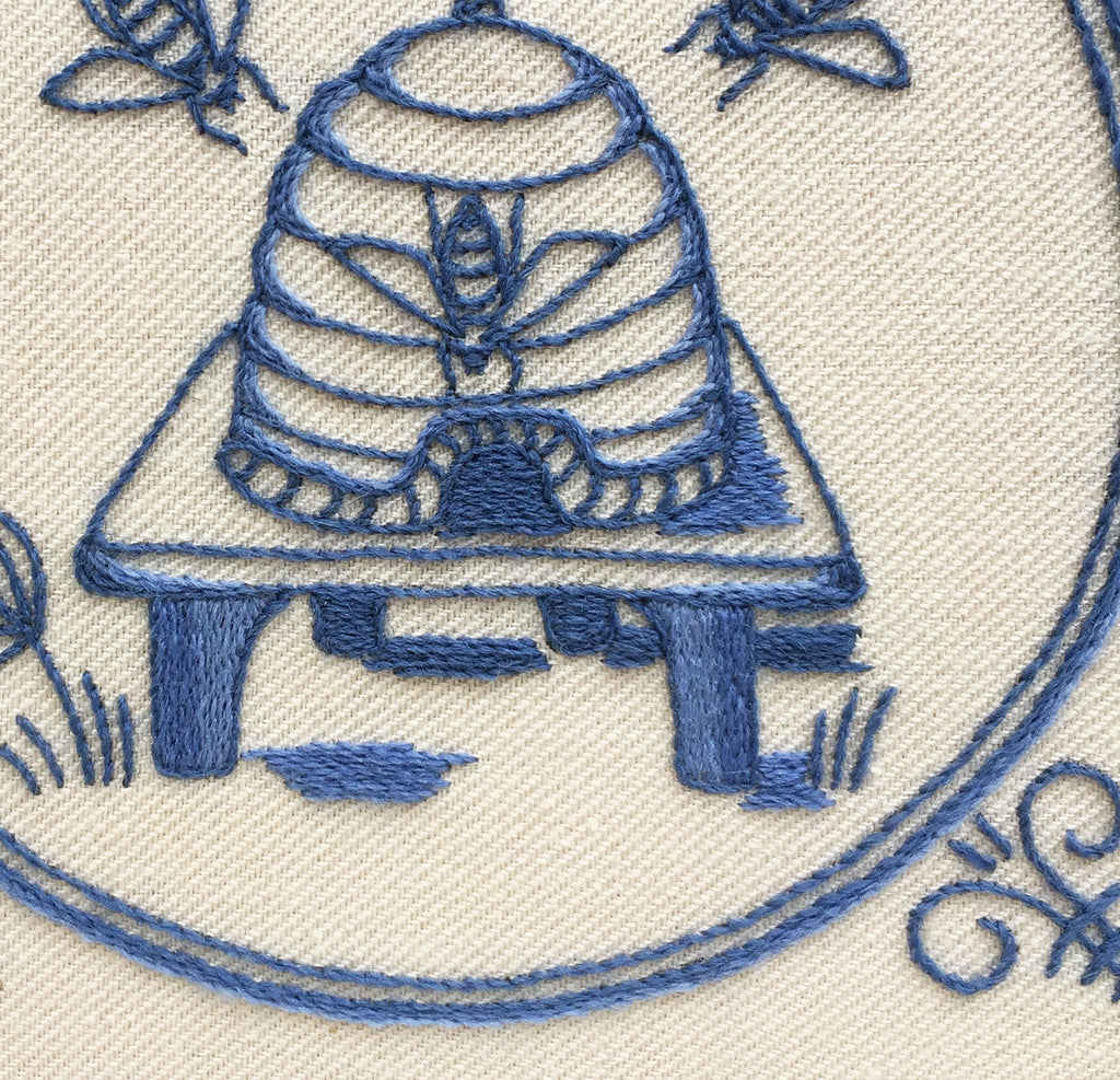 Heritage Range (Delftware) Bees & Skep Crewel Embroidery Kit