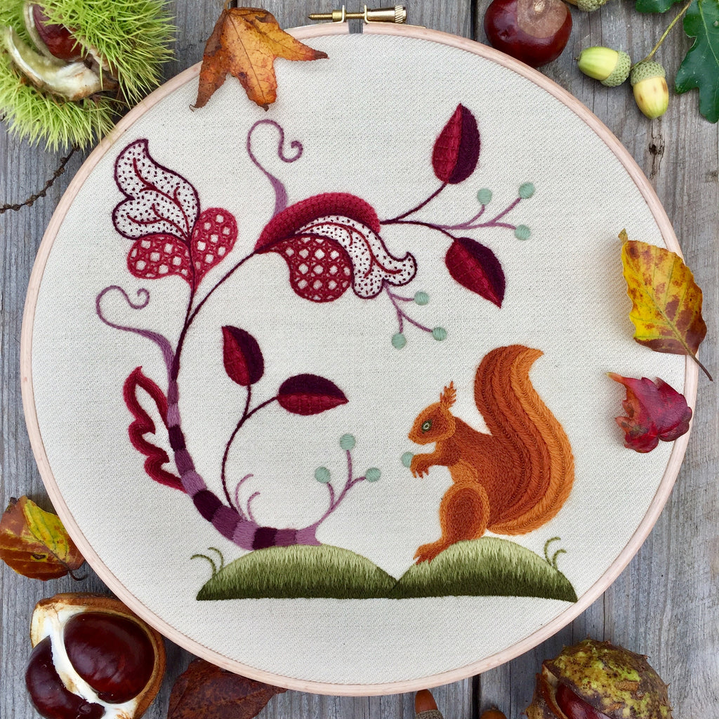 Crewel Embroidery Kit An Autumnal Gathering