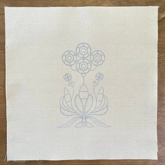 Printed Linen Twill, The Auricula Collector