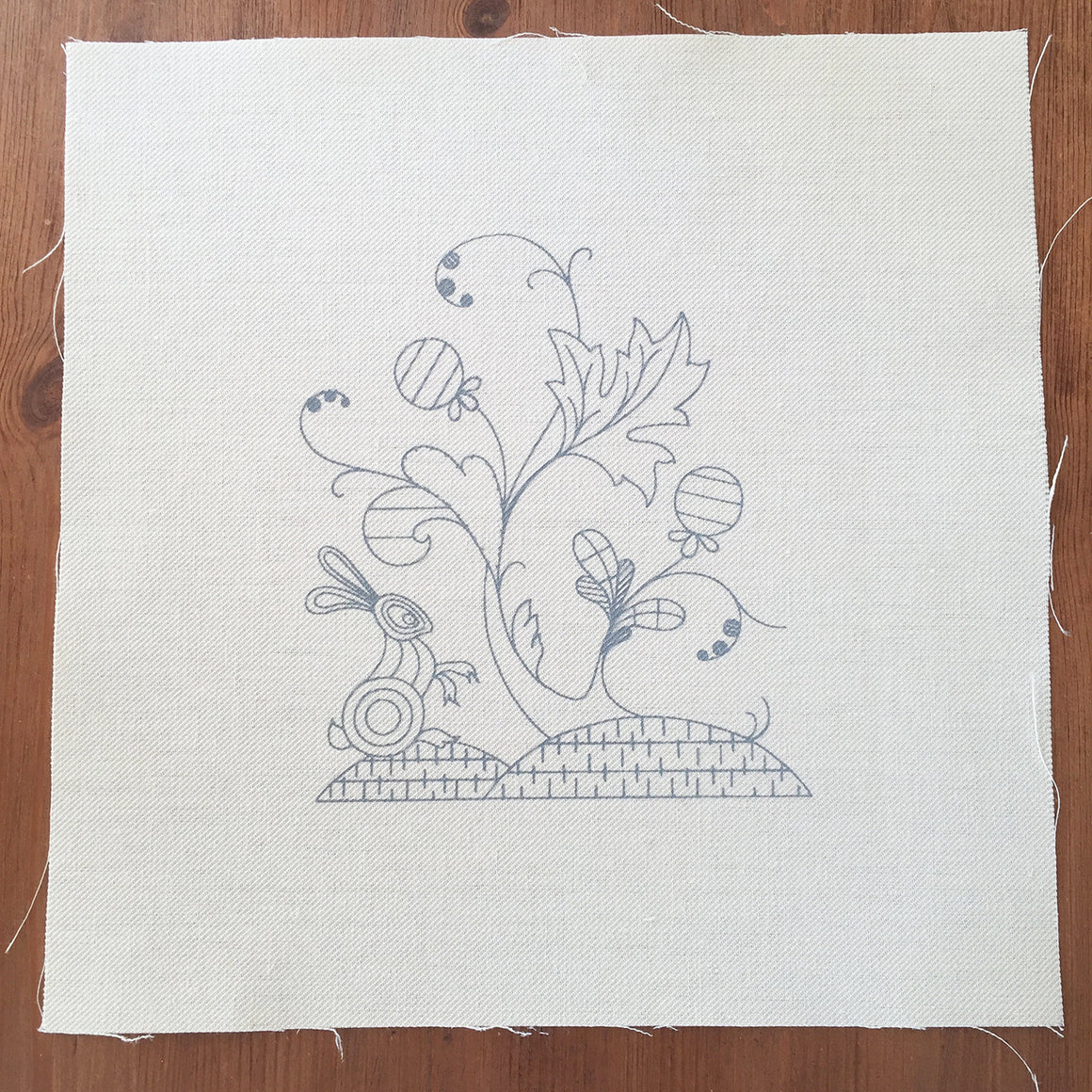 Printed Linen Twill A Rabbit Summer